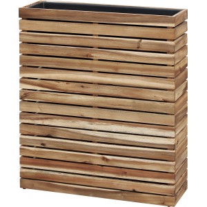 Leseno korito za rastline 61 cm x 21,5 cm x 73 cm naravne barve