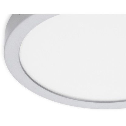 Briloner LED stropna in stenska svetilka Fire mat krom. 21 W Ø 30 cm nevtr. bela