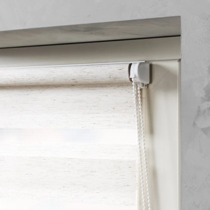 Cocoon Easy Fix dvojna dnevna rolo zavesa lan 45 cm x 150 cm