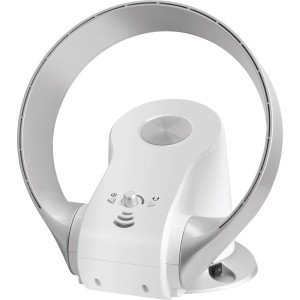 OBI Talni ventilator brez rotorjev belo-srebrn z daljinskim upravljanjem