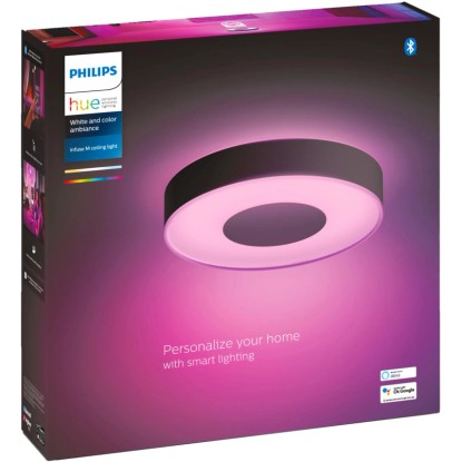 Philips Hue Stropna svetilka White & Color Ambiance Infuse M Črna 2400 lm