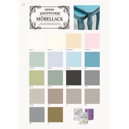 Rust-Oleum Lak za pohištvo kredne barve pudrasto moder mat 125 ml