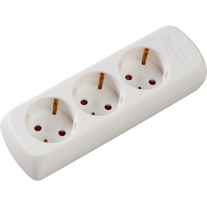 Električni razdelilnik brez dovoda s 3 vtičnicami