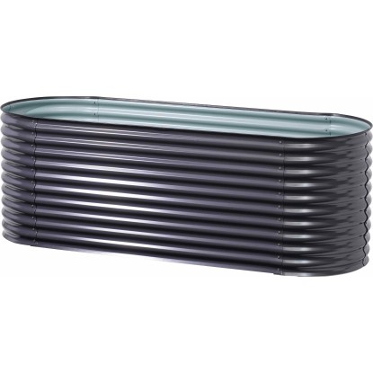 Floraworld Visoka greda valovitka 240 cm x 80 cm x 82 cm antracit