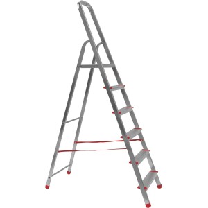 Alve Aluminijasta lestev enostranska 6 stopnic do 120 kg