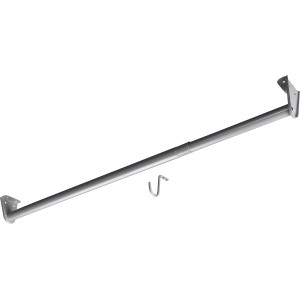 Hettich Cev za omare nastavljiva Ø 26 x 680-1.200 mm jeklo srebrno siva 1 kos