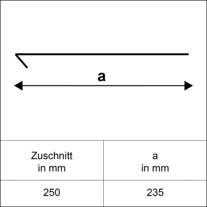 Strešni trak brez vodnega zgiba mere 250 mm x 2000 mm iz aluminija