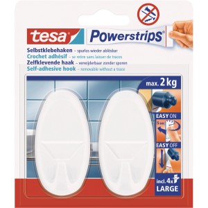 Tesa Samolepilna kljukica ovalna 2 kosa 4 x Powerstrips Large
