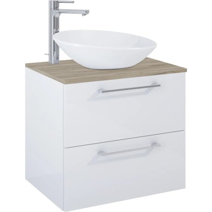 Maximus Podumivalniška omara 60 cm Stylo 2 predala bele barve