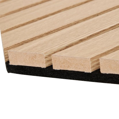 Akustični panel MDF hrast/črni filc 26 x 2,1 x 30 cm 3 kosi
