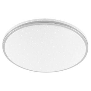 Brilo CCT LED stropna svetilka 17 W z učinkom zvezdnatega neba 33 cm bela