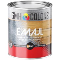 GMH Colors Alkidna emajl barva za les in kovino RAL 7016 pol mat 0,75 l