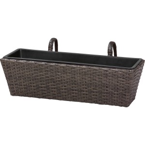 Balkonsko korito za rastline 22 cm x 60 cm x 28 cm Temno rjava