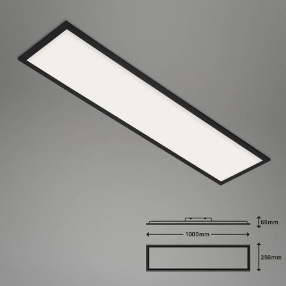 Brilo Stropna LED-svetilka Piatto S B-Smart Panel zatemnitvena črna 28 W
