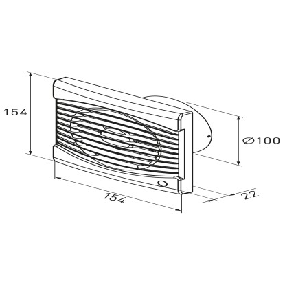 Ventilator System Ø 100 s časovnikom