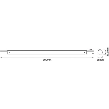 Podelementna LED-svetilka TubeKit topla bela 8,9 W 60 cm ER: A–A++