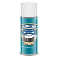 Hammerite Sprej za kovino 3v1 bela polmat 400 ml