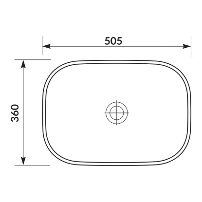 Cersanit Nasadni umivalnik Moduo 50 pravokoten