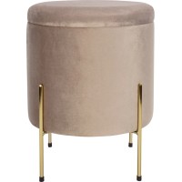 Tabure Modern Antique Ø 34 cm V: 45 cm Bež
