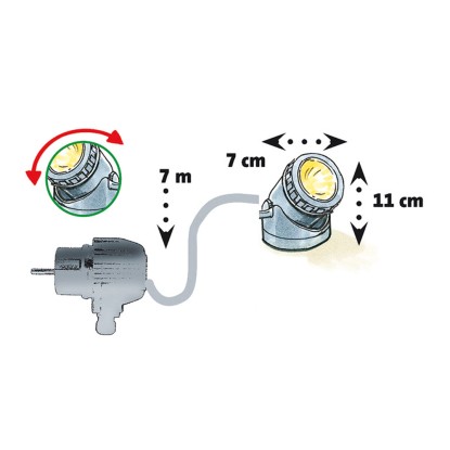 Heissner Aqua Light LED Podvodna svetilka z 1 reflektorjem Transformator