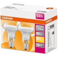 Osram LED reflektor R63 E27/2,8 W (180 lm) toplo bela 2-paket