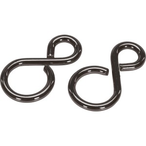 S-kavelj eloksiran črn 38 mm x 20 mm x Ø 5 mm 2 kos