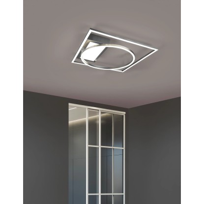 Trio LED stropna svetilka Downey nikelj mat CCT 2700 K-6500 K