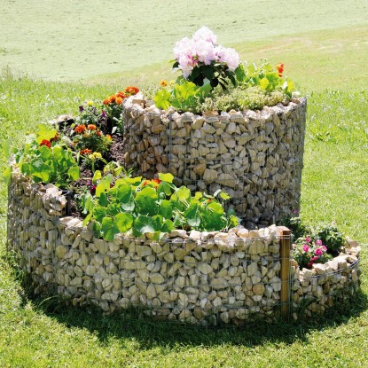 Bellissa Gabione zeliščna spirala Velika 80 cm x 200 cm x 150 cm