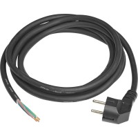OBI Kabel z vtičem črne barve 3 m
