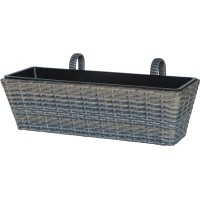 Balkonsko korito poliratan antracit-bež 60 cm x 28 cm x 22 cm