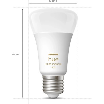 Philips Hue 3-delni začetni komplet White Ambiance E27 z zatemnilnikom 800lm 75W