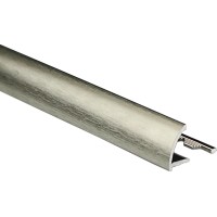 Četrtinski končni profil Aluminij eloksiran Barva titana brušena 10 mm x 1 m