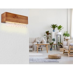 Globo Stenska LED-svetilka Edeltraud 1-plamenska črna 370 x 170 mm