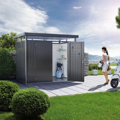 Biohort Kovinska lopa za orodje HighLine H2 temno siva 275 x 195 cm dvojna vrata