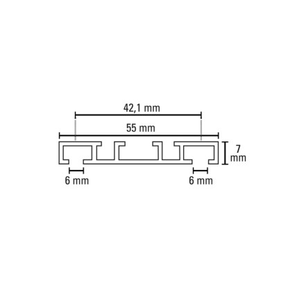 Gardinia Aluminijasto vodilo za zavese 2-kanalno Belo 200 cm