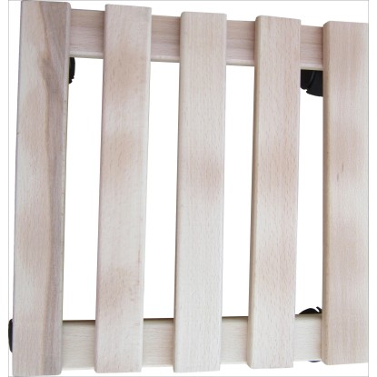 Kvadraten premičen podstavek za rastline iz bukovega lesa naravno gladek 30 cm x