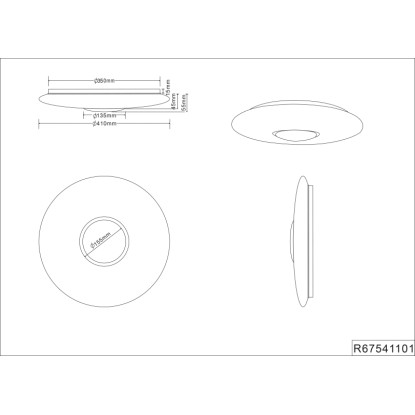 LED stropna svetilka Akina bela z 1-spotom 21 W 2100 lm