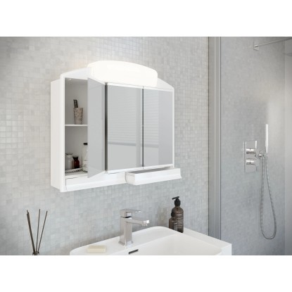 Jokey Omarica z ogledalom Rano 51 cm x 59 cm x 16 cm bela