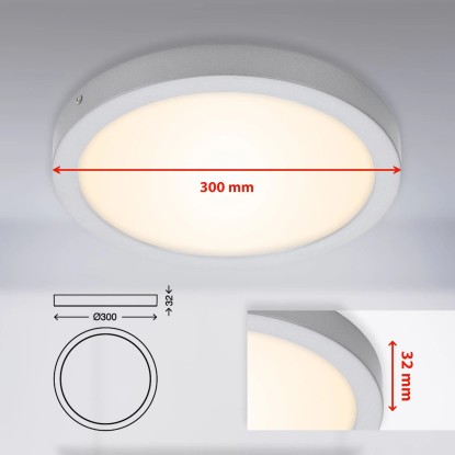 Briloner LED stropna in stenska svetilka Fire mat kromirana 3,2 cm x 30 cm