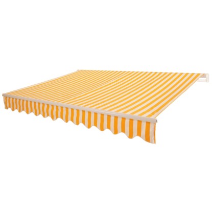 Markiza s pregibnimi rokami Aventura 300 cm x 200 cm rumeno-bela črtasta