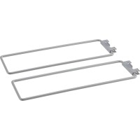 Kovinska pregradna tirnica 10 cm x 31,5 cm Bel aluminij 2 v kompletu
