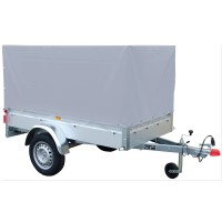 Prikolica Stema Basic 750 kg z visoko ponjavo 80 cm svetlo siva