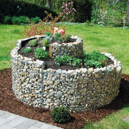 Bellissa Gabione zeliščna spirala Velika 80 cm x 200 cm x 150 cm