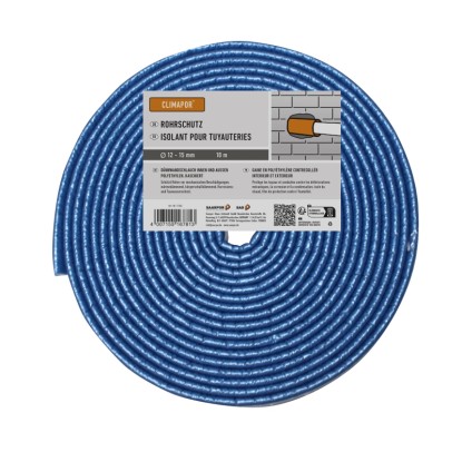 Climapor Zaščita za cev PE 12-15 10 m modra