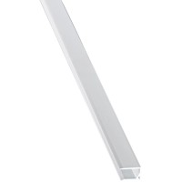 Alu-U-profil bele barve z žlebičem 10 mm x 1050 mm