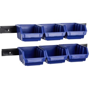 LUX-TOOLS Komplet škatel za shranjevanje 6 kosov Modra Velikost 2