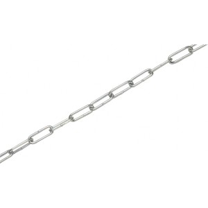 LUX-TOOLS Veriga iz okroglega jekla Z dolgimi členi Pocinkana 3 mm Metrsko blago