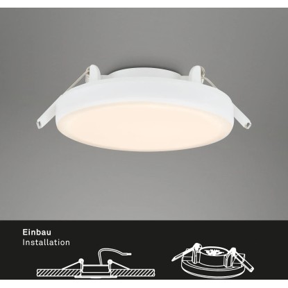 Briloner Vgradna LED-svetilka Plat Bela Ø 10 cm Topla bela