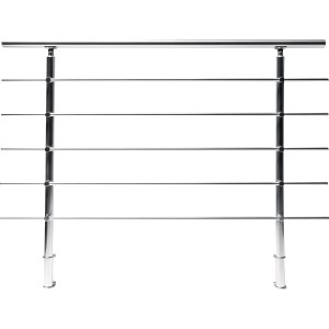 Dieda Ograjna garnitura vodoravne palice iz eloks. aluminija 120 cm x 150 cm