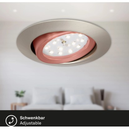 Briloner LED vgradna svetilka mat nikelj